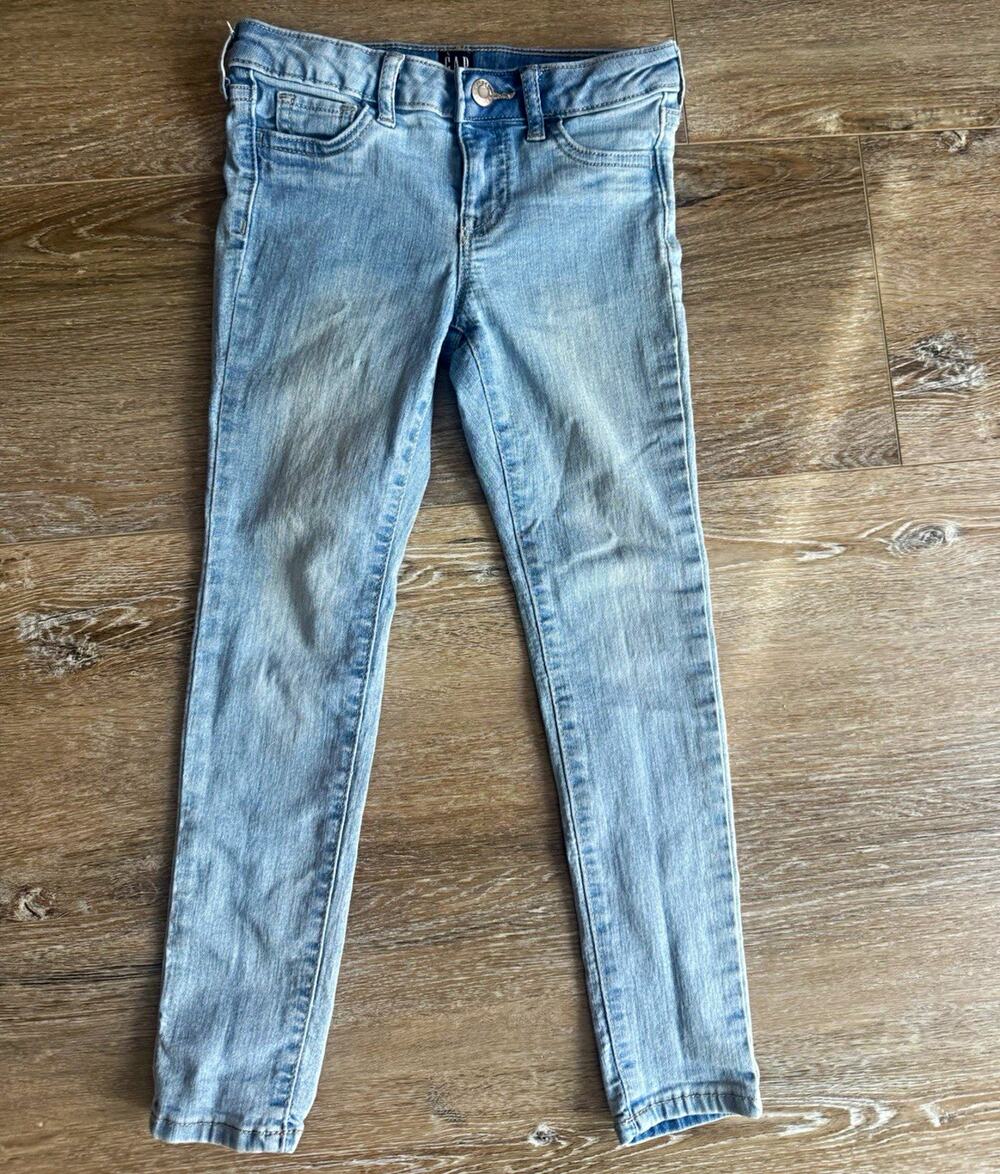 Gap Girls Stretch Super Skinny Denim Jeans Light Wash Blue Size 6